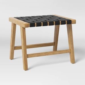 Opalhouse Ceylon Woven and Wood Ottoman